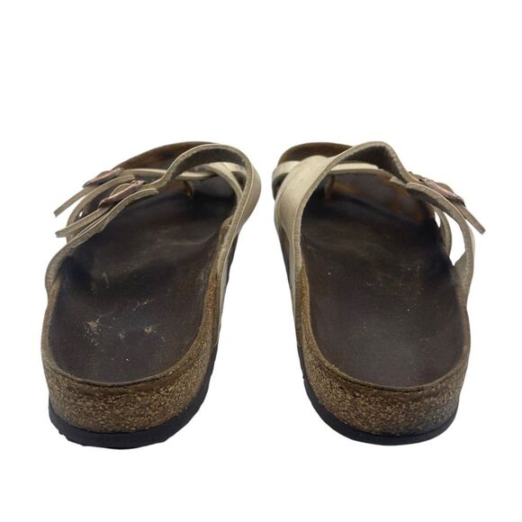 Birkenstock Mayari Pearl White Toe Thing Strappy Sandals Size 38 / 7-7.5 - Picture 4 of 10